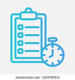Icono de informe en estilo de degradado, uso para presentación de aplicaciones móviles del sitio web