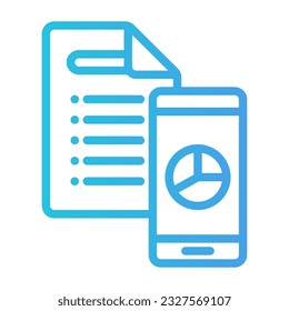 Report icon in gradient style, use for website mobile app presentation