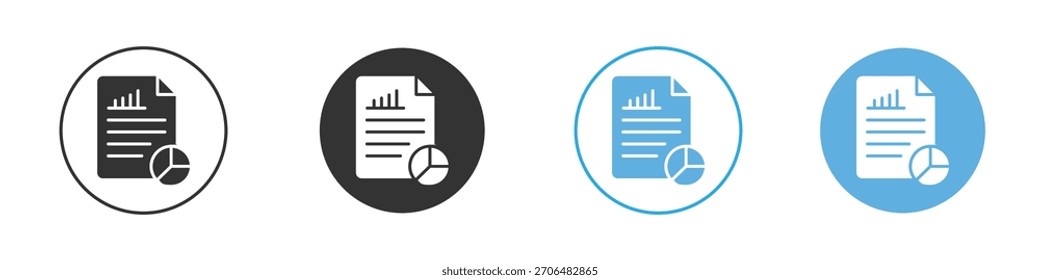Report icon. Graphic icon design template