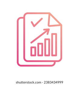Icono de informe aislar ilustración de material vectorial de fondo blanco.