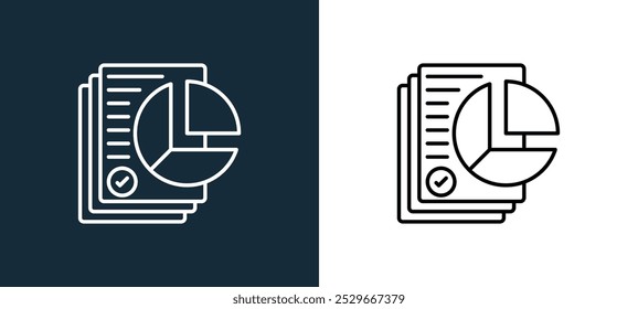 report icon isolated on white and black colors. report outline linear vector icon from productivity collection for mobile apps, web and ui.