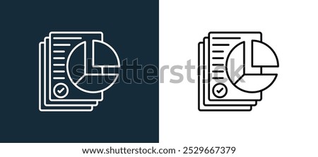report icon isolated on white and black colors. report outline linear vector icon from productivity collection for mobile apps, web and ui.