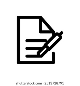 Diseño de estilo de línea de icono de informe. Ilustraciones vectoriales simples.