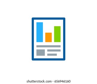 Report Icon Logo Design Element