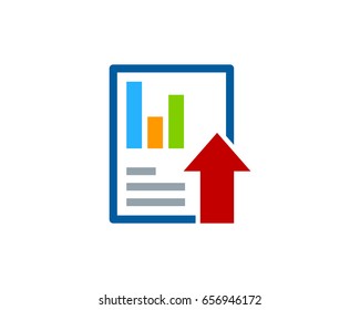 Report Up Icon Logo Design Element