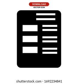 report icon or logo isolated sign symbol vector illustration - high quality black style vector icons
