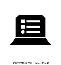 icono de informe o logotipo símbolo de signo aislado ilustración vectorial - iconos vectoriales de estilo negro de alta calidad

