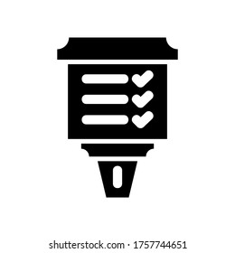 icono de informe o logotipo símbolo de signo aislado ilustración vectorial - iconos vectoriales de estilo negro de alta calidad
