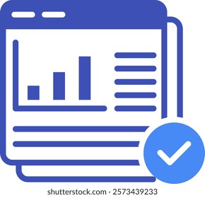Report Icon Mixed Vector Illustration