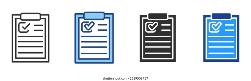 Report Icon Multiple Style Vector Collection