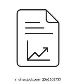 Report icon Outline vector line symbol