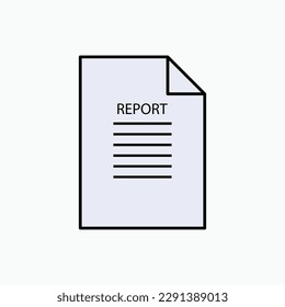 Icono de informe. Papel, Símbolo de documento.