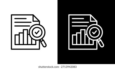 Informe con diseño de conjunto de iconos