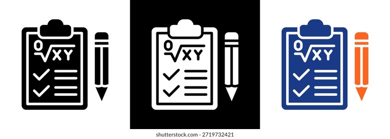 Ilustración vectorial de glifos de conjunto de iconos de informe