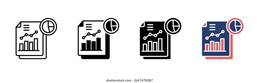 Report icon sheet multiple style collection