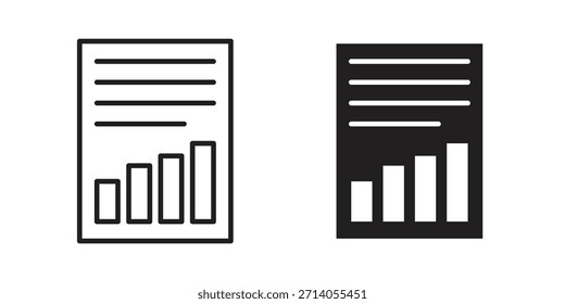 Report icon silhouette vector designs. Editable Strokes