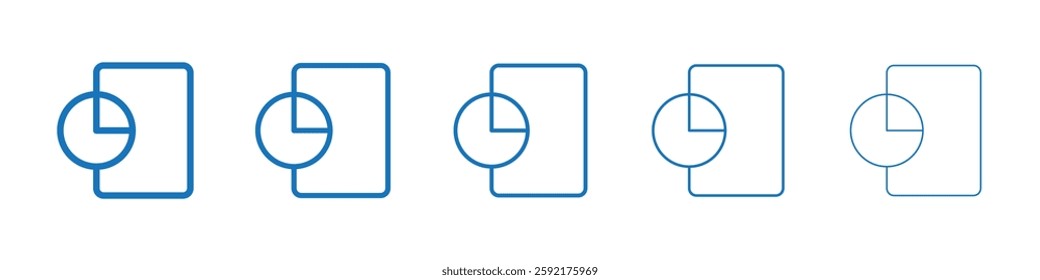 Report icon Symbol collection thin outline set