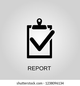 Report icon. Report symbol. Flat design. Stock - Vector illustration