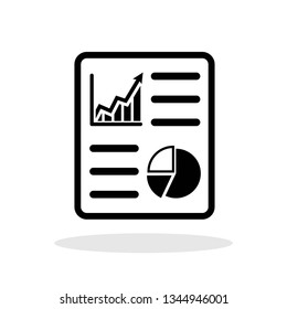 Report Icon In Trendy Flat Style. Audit / Analysis / Planning Symbol For Your Web Site Design, Logo, App, UI Vector EPS 10. - Vector