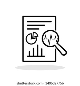 Report icon in trendy flat style. Audit / Analysis / Planning symbol for your web site design, logo, app, UI Vector EPS 10. - Vector