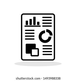 Report icon in trendy flat style. Audit / Analysis / Planning symbol for your web site design, logo, app, UI Vector EPS 10. - Vector