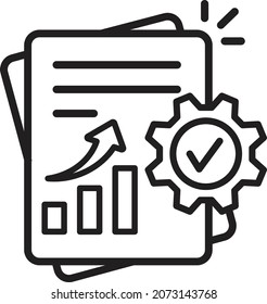 Vector de icono de informe. 
informe de unidad de negocio
