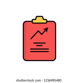 report icon vector design. fill outline style