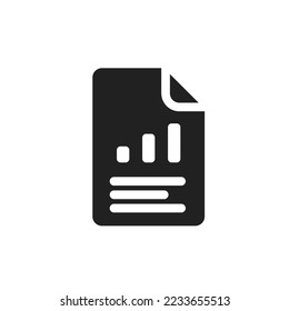 Report icon vector. Report flat style isolated on a white background - stock vector.	