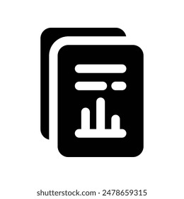 report icon. vector glyph icon for your website, mobile, presentation, and logo design.