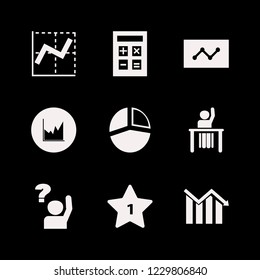 report icon. report vector icons set calculator, pie chart, statistics and graph