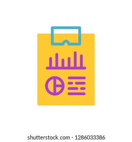 Report Icon Vector Illustration in Flat Style for Any Purpose