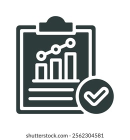 Report icon vector illustration. Simple fill style