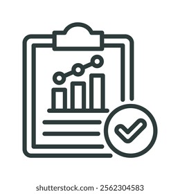 Report icon vector illustration. Simple line style