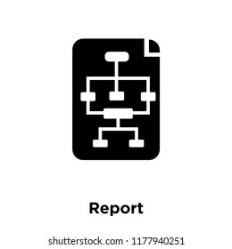 Report icon vector isolated on white background, logo concept of Report sign on transparent background, filled black symbol