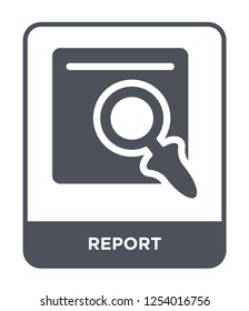 report icon vector on white background, report trendy filled icons from History collection, report simple element illustration