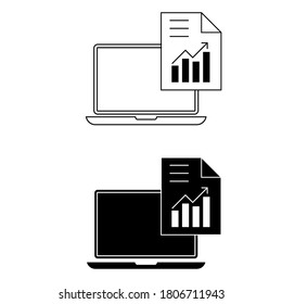 Report icon vector set. analysis illustration sign collection. audit symbol.