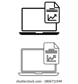 Report icon vector set. analysis illustration sign collection. audit symbol.