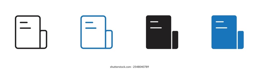 Report icon Vector set outline