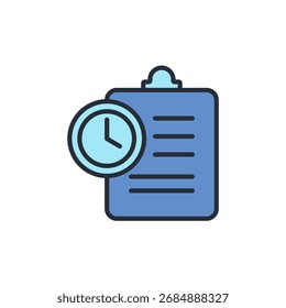 report icon.Editable stroke.linear style sign for use web design,logo.Symbol illustration.