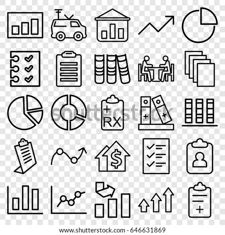 report icons set set 25 report stock vector royalty free 646631869 25 by 25 graph paper