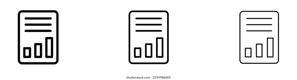 Report icons in tree different stroke sizes