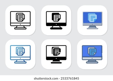 report icons with various design styles