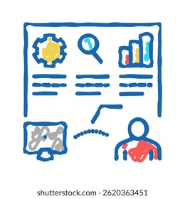 report of incident doodle icon sketch vector. report of incident sign. isolated symbol illustration