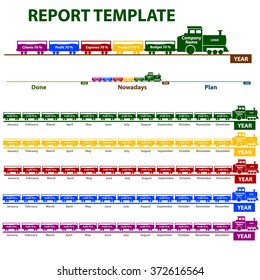 Ilustración de vectores de capacitaciones de plantillas informáticas de informes