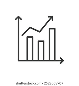 Report, in line design. Report, document, analysis, data, summary, presentation, insights on white background vector. Report, in line design editable stroke icon