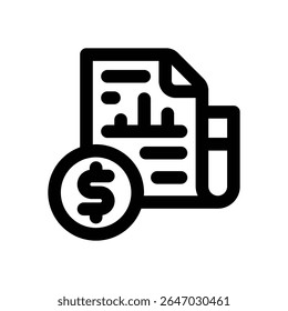 report line icon. Clean and minimalist vector icon for websites, mobile apps, presentations, and logos. Fully scalable and customizable for any project.