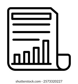 Report line icon, editable vector icon, pixel perfect, illustrator ai file