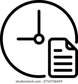 Vector de ilustración de icono de línea de informe