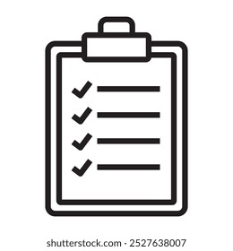 Icono de línea de informe. Ilustración vectorial.