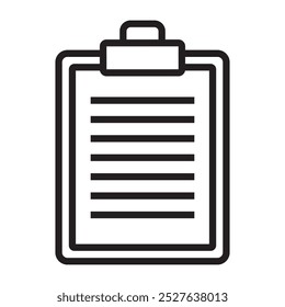 Icono de línea de informe. Ilustración vectorial.